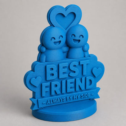 Regalo Migliore Amica e Amico, Statuetta Personalizzata "Best Friend", Idea Regalo Compleanno Amicizia, Scritta Decorativa 3D
