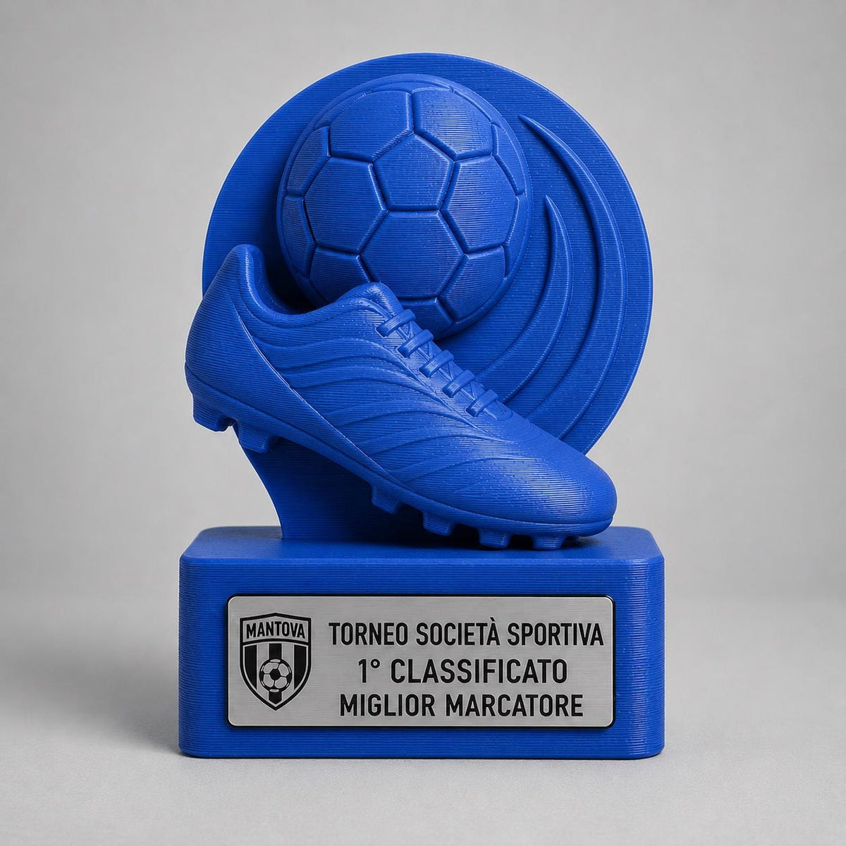 Regalo Calciatore, Statuetta Trofeo Capocannoniere Calcio, Decorazione 3D Scarpa e Pallone, Premio Miglior Marcatore Torneo,