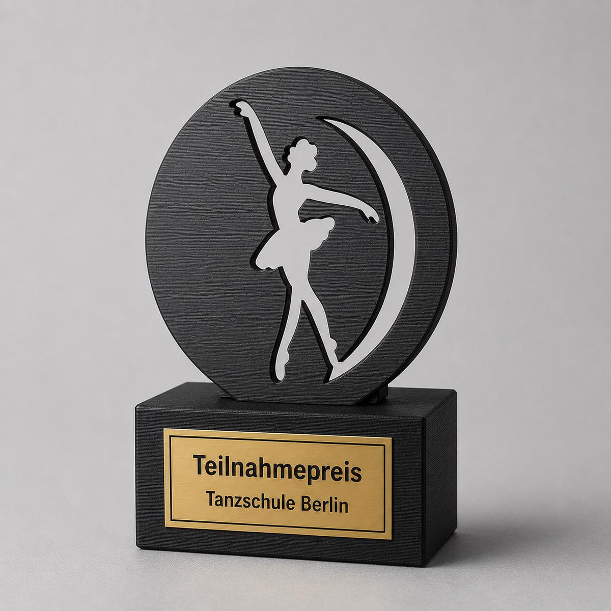 Trofeo Premio Silhouette Danza in Stampa 3D per Scuole di Ballo e Gare Nazionali Elegante Riconoscimento Personalizzabile con Nome Evento