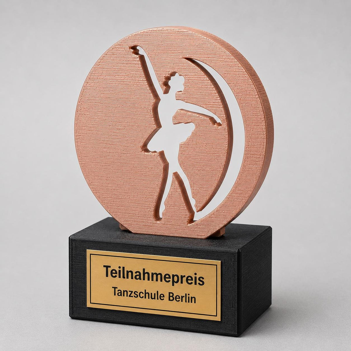 Trofeo Premio Silhouette Danza in Stampa 3D per Scuole di Ballo e Gare Nazionali Elegante Riconoscimento Personalizzabile con Nome Evento
