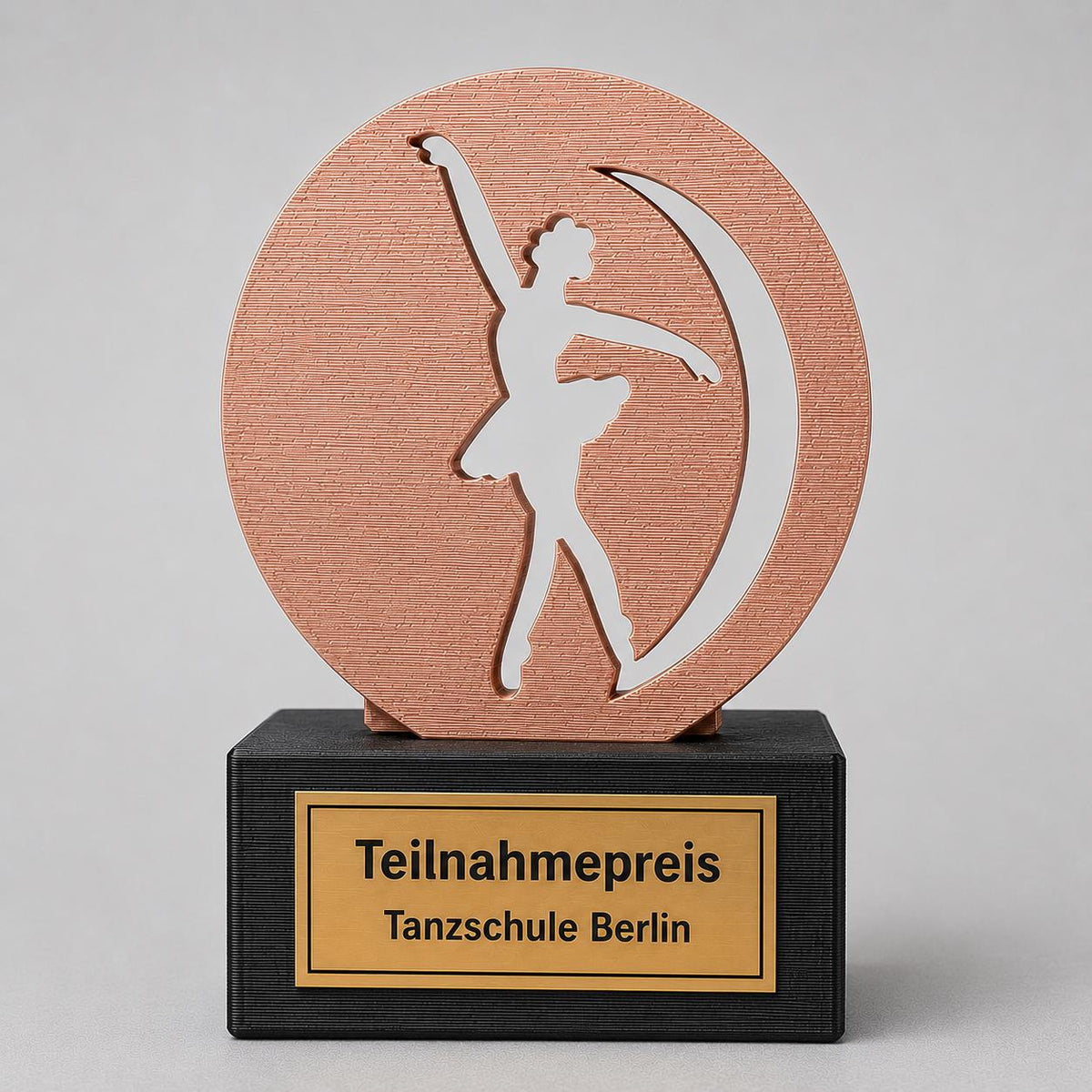Trofeo Premio Silhouette Danza in Stampa 3D per Scuole di Ballo e Gare Nazionali Elegante Riconoscimento Personalizzabile con Nome Evento