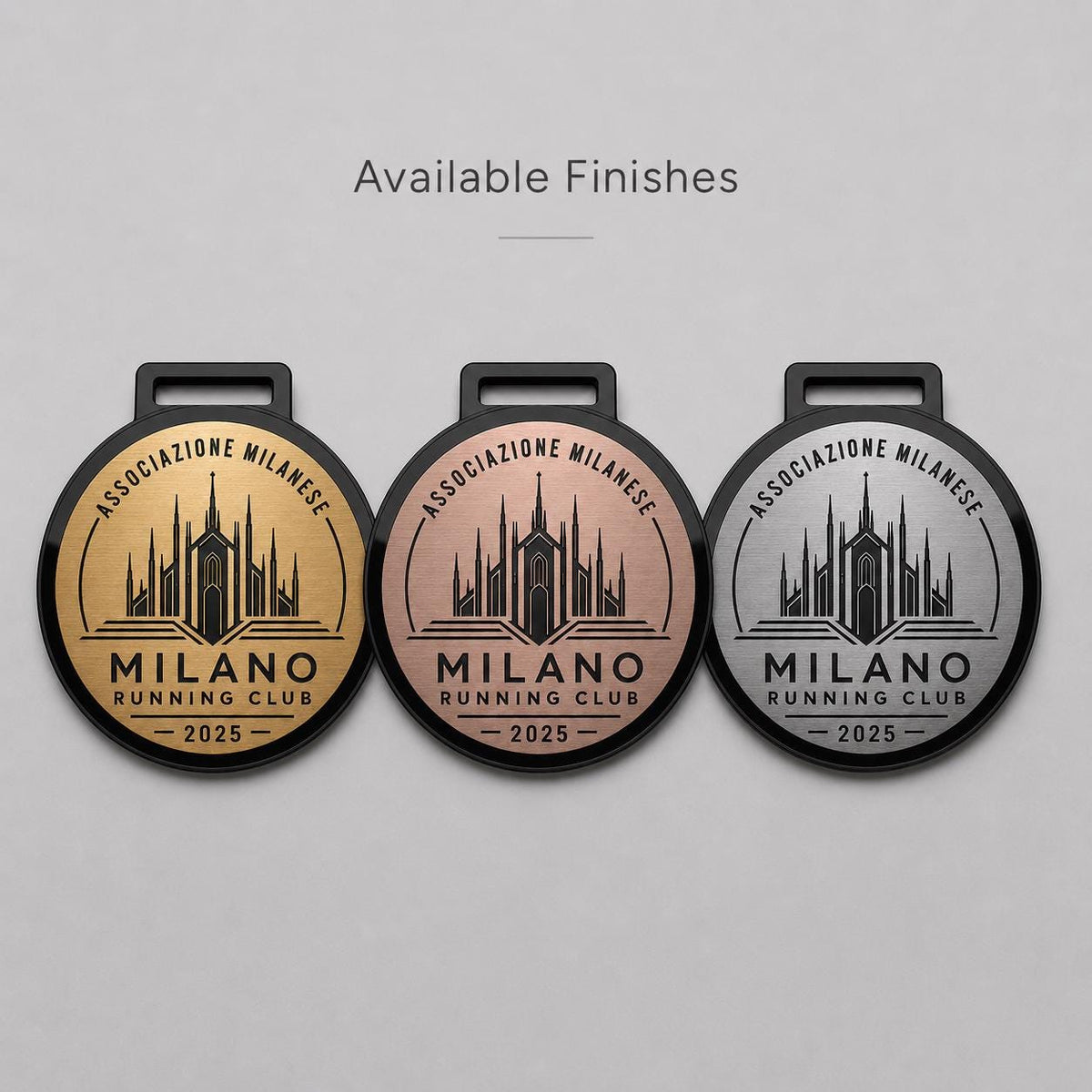 Medaglia in plexiglas nero 3mm e abs color acciaio Incisione su Misura misura 7x7cm medaglia personalizzata con incisione laser sportivi