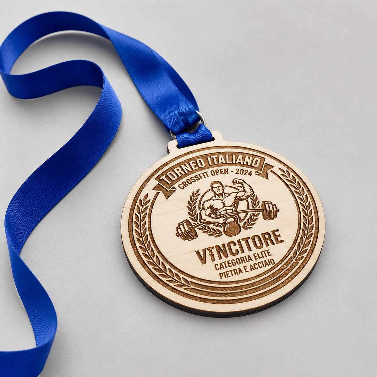 Medaglia Personalizzata con rotonda – Incisione su Misura misura 7x7cm