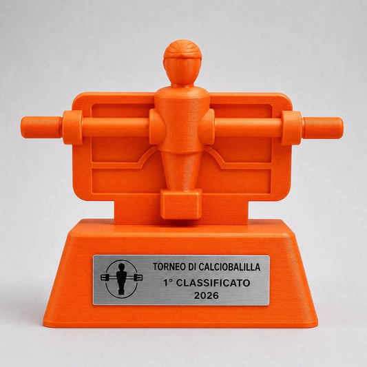 Trofeo calciobalilla in Stampa 3D - Premio personalizzato per torneo calcio balilla - Riconoscimento Moderno e simpatico calcetto