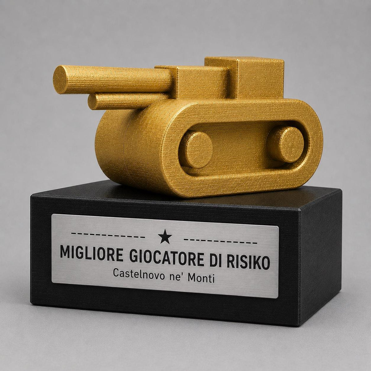 Trofeo personalizzato risiko personalizzato. premio per gioco da tavolo miglior giocatore misure small medium large in stampa 3d incisione