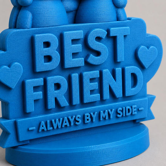 Regalo Migliore Amica e Amico, Statuetta Personalizzata "Best Friend", Idea Regalo Compleanno Amicizia, Scritta Decorativa 3D