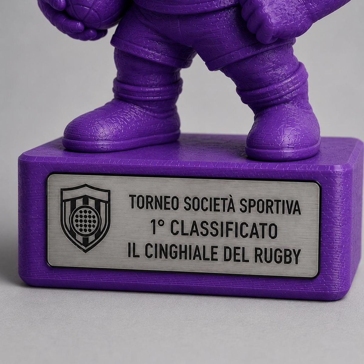 Regalo Rugby Divertente, Statuetta Trofeo Cinghiale "Il Cinghiale del Rugby", Decorazione 3D Primo Classificato Torneo, Premio Giocatore