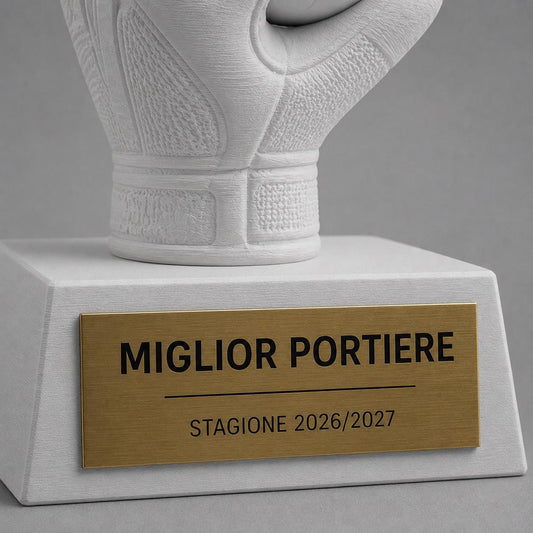 trofeo Portiere Calcio, Statuetta Trofeo. guanto portiere, Decorazione 3D Primo Classificato Torneo, Premio Miglior Portiere Calcio a 5