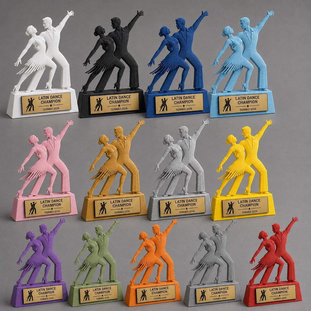 Trofeo chef personalizzato stampato 3D, premio gara di cucina con targhetta incisa, regalo cuoco e cooking contest