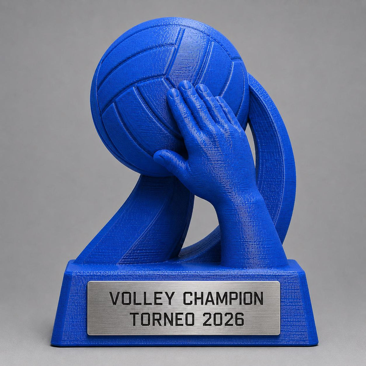 Trofeo volley personalizzato stampato 3D, premio pallavolo con targhetta incisa, regalo giocatore e torneo