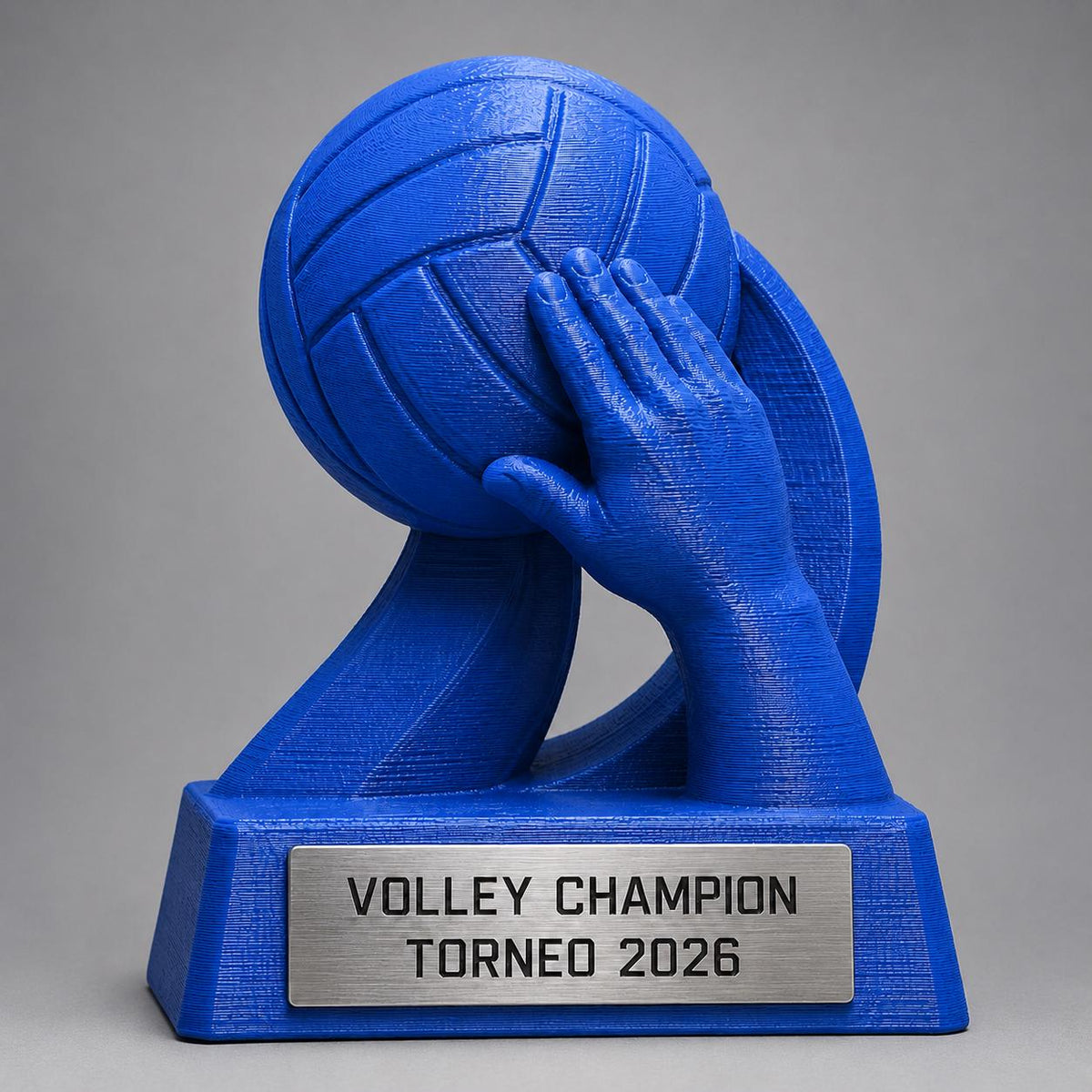 Trofeo volley personalizzato stampato 3D, premio pallavolo con targhetta incisa, regalo giocatore e torneo