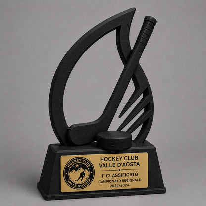 Trofeo Personalizzato in Stampa 3D, Premio hockeycon Targhetta Oro spazzolato abs, Riconoscimento Moderno cricket championship