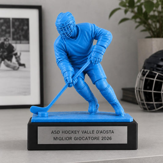 Trofeo Personalizzato in Stampa 3D, Premio hockeycon Targhetta Oro spazzolato abs, Riconoscimento Moderno cricket championship