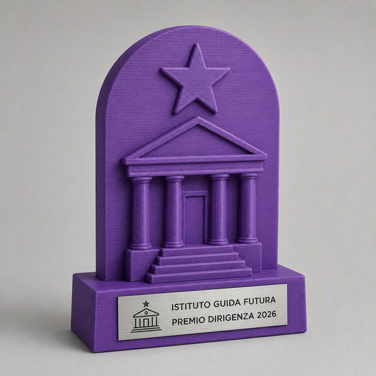 Trofeo Dirigente Scolastico Personalizzato, Premio Preside con Logo e Targhetta Acciaio
