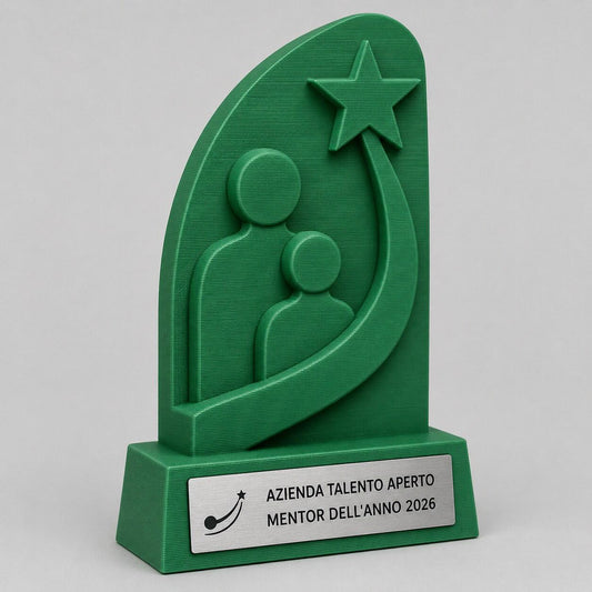 Trofeo Mentor dell’Anno Personalizzato, Premio Aziendale Formazione con Logo e Targhetta Acciaio