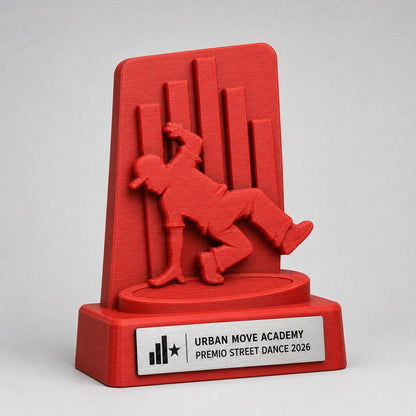 Trofeo Street Dance Personalizzato, Premio Hip Hop e Breakdance con Logo e Targhetta Acciaio
