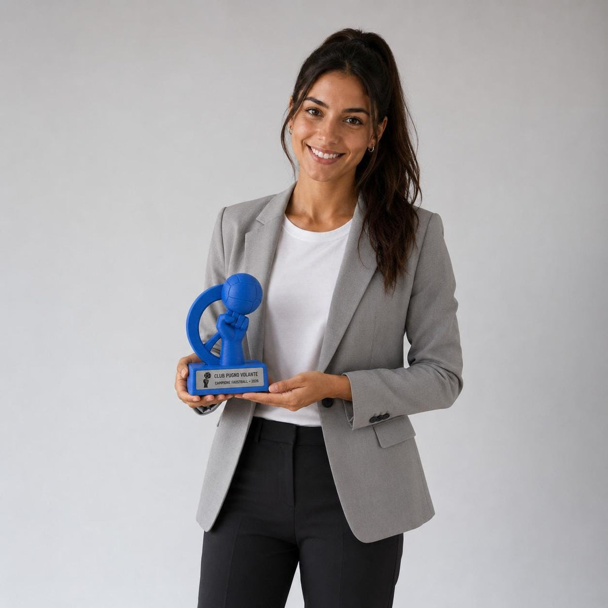 Trofeo Faustball 3D Personalizzato, Premio Fistball per Torneo e Club con Logo e Targhetta Acciaio