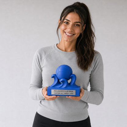 Trofeo Pallanuoto 3D Personalizzato, Premio Water Polo per Squadra e Torneo con Logo e Targhetta Acciaio
