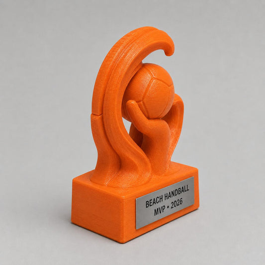 Trofeo Beach Handball Personalizzato, Premio Pallamano da Spiaggia per Torneo e Squadra con Logo e Targhetta