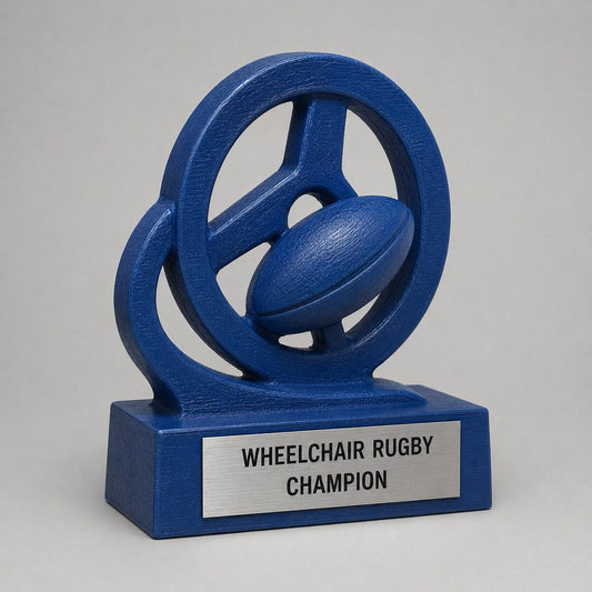 Trofeo Rugby in Carrozzina Personalizzato, Premio Wheelchair Rugby per Torneo e Club con Logo
