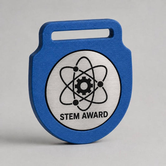 Medaglia STEM Personalizzata per Scuole e Associazioni, Premio per Gare di Scienze, Robotica e Matematica con Logo