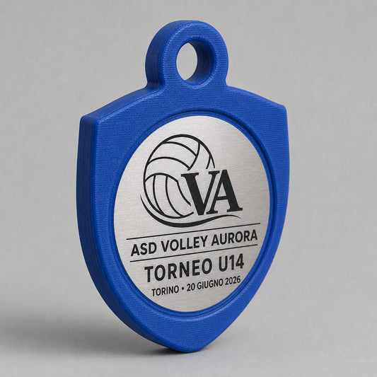 Set da 10 Medaglie Pallavolo Giovanile Personalizzate, Premio Torneo U14 per Squadre con Logo, Evento e Data