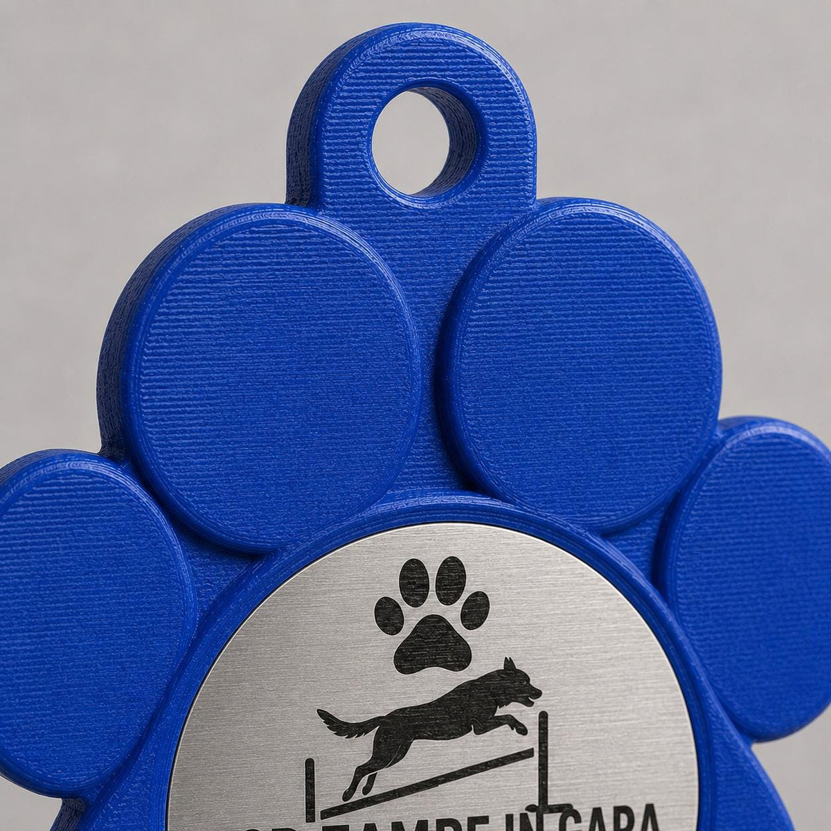 Set da 10 Medaglie Dog Agility Personalizzate, Forma Zampa per Gare Cinofile con Logo, Categoria e Data