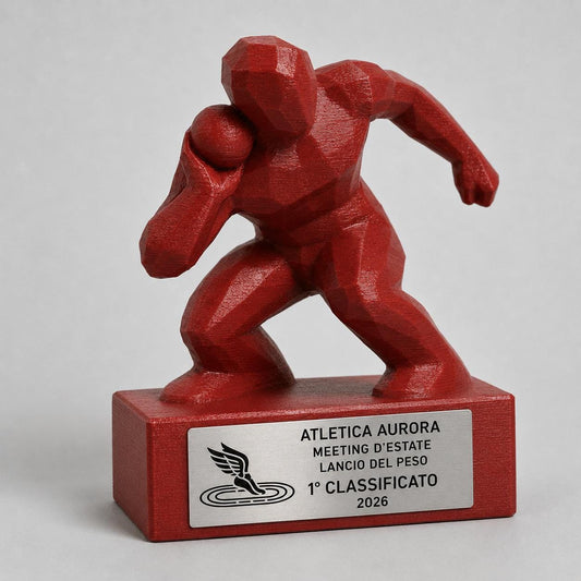 Trofeo Lancio del Peso Personalizzato, Premio Atletica Leggera per Gara e Club con Logo e Targhetta