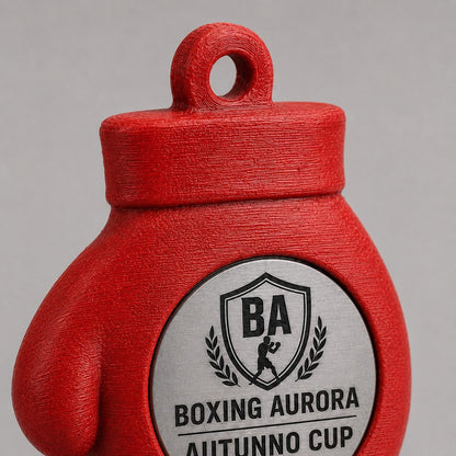 Set da 10 Medaglie Boxe Personalizzate, Forma Guantone per Tornei e Palestre con Logo, Categoria e Data