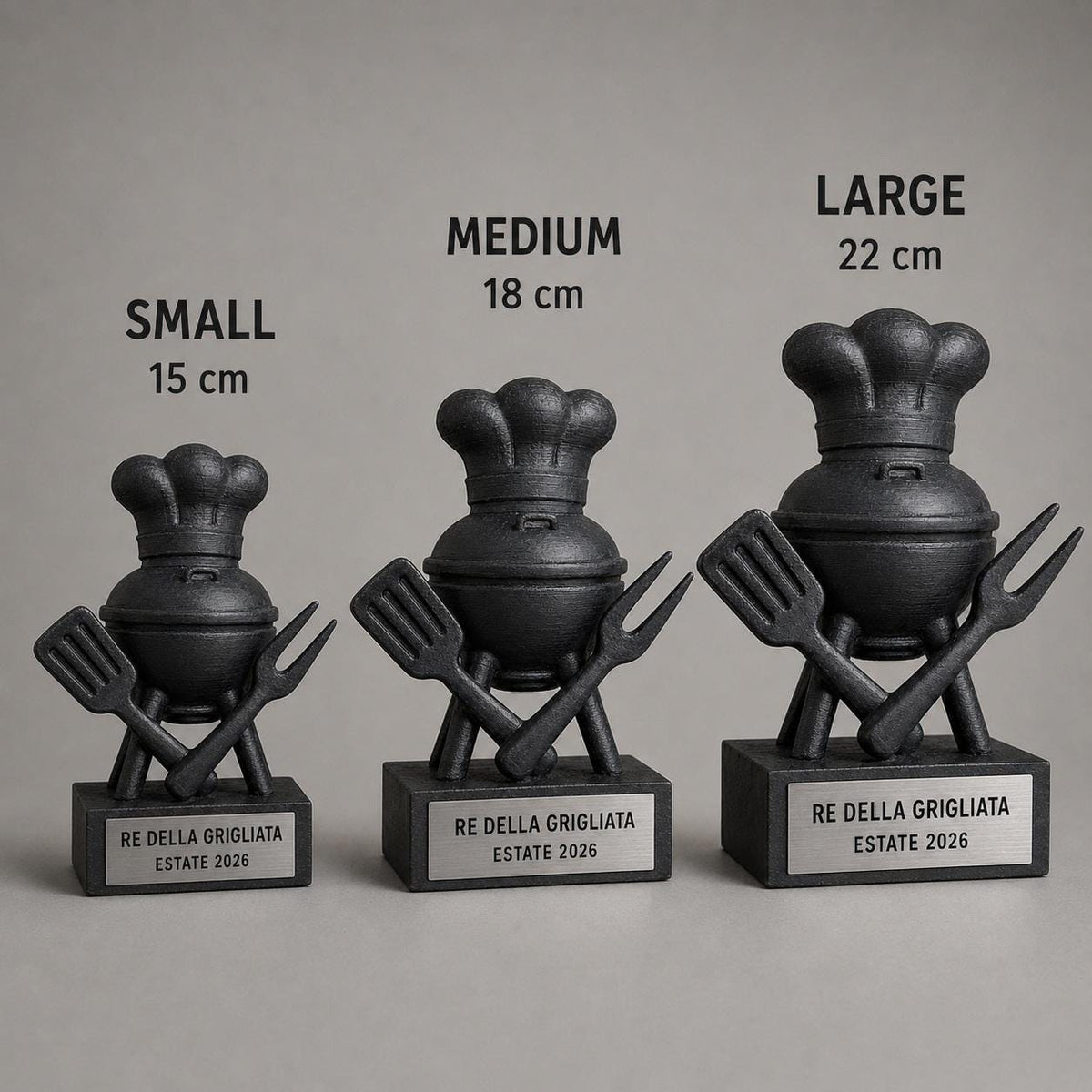 Trofeo Re della Grigliata Personalizzato, Regalo Divertente per Papà, Amici, Compleanni e Appassionati di Barbecue