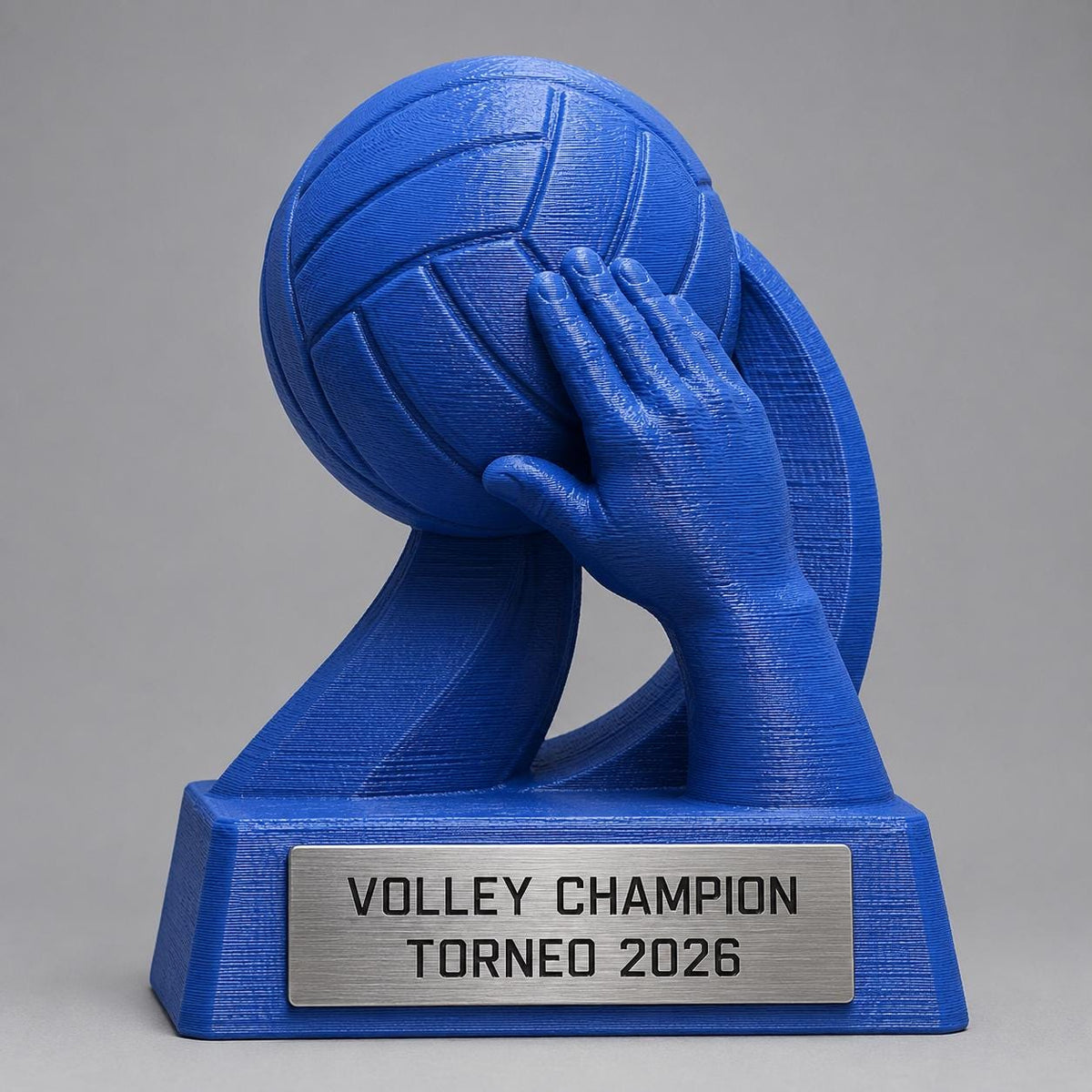 Trofeo volley personalizzato stampato 3D, premio pallavolo con targhetta incisa, regalo giocatore e torneo