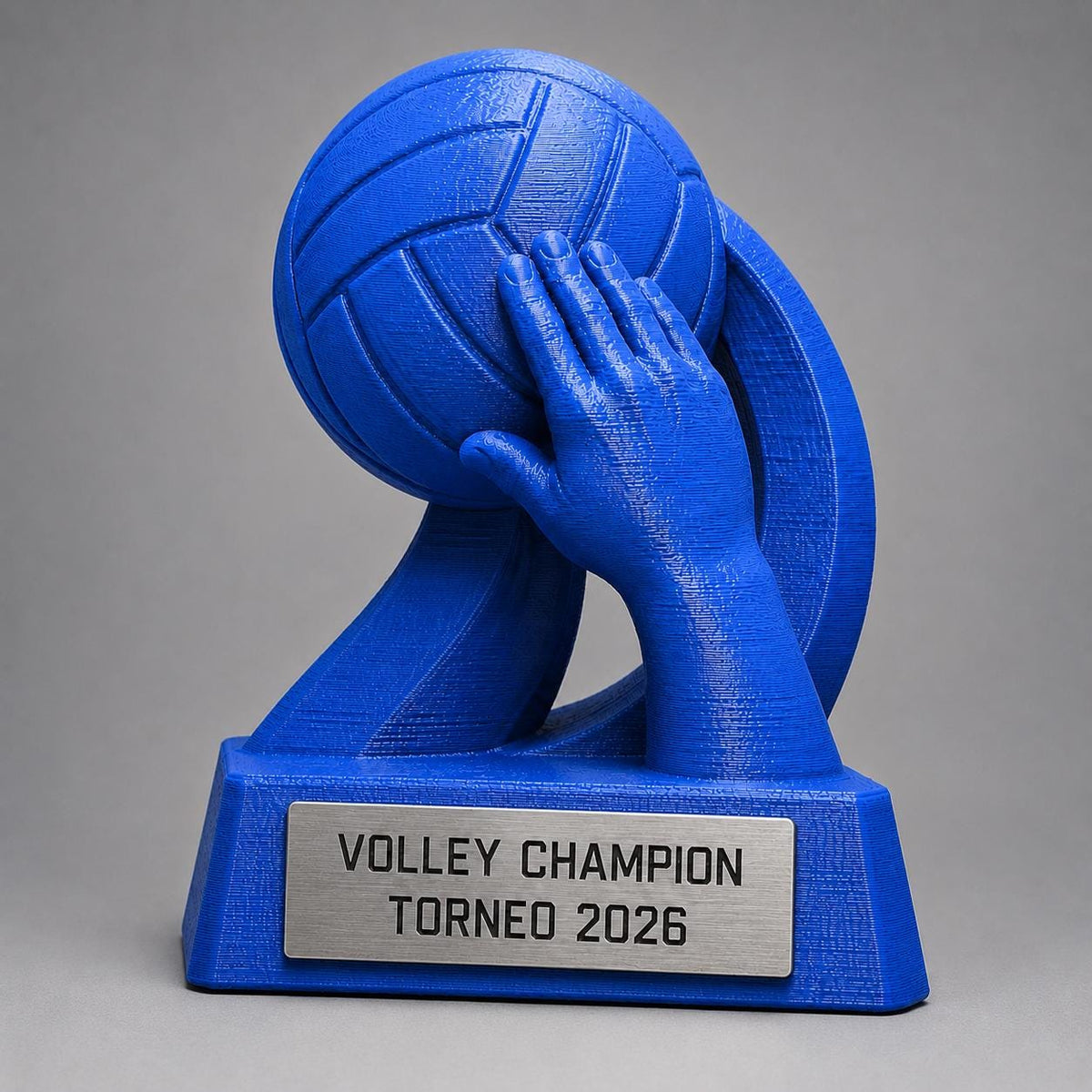 Trofeo volley personalizzato stampato 3D, premio pallavolo con targhetta incisa, regalo giocatore e torneo