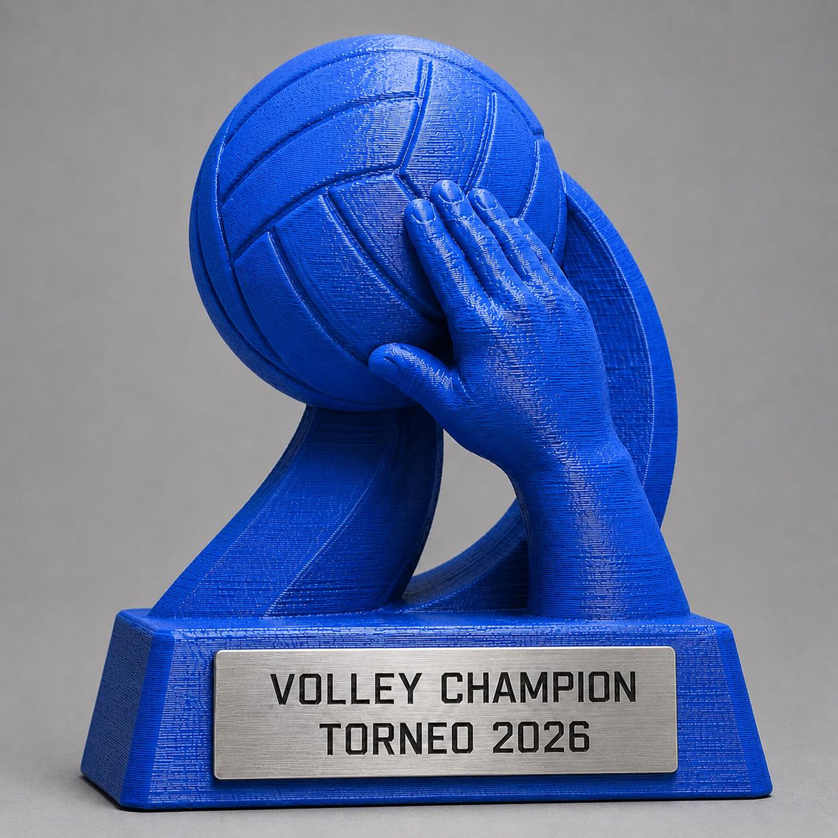 Trofeo volley personalizzato stampato 3D, premio pallavolo con targhetta incisa, regalo giocatore e torneo