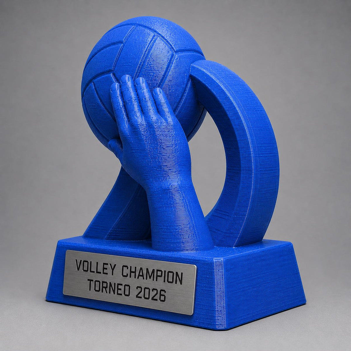 Trofeo volley personalizzato stampato 3D, premio pallavolo con targhetta incisa, regalo giocatore e torneo