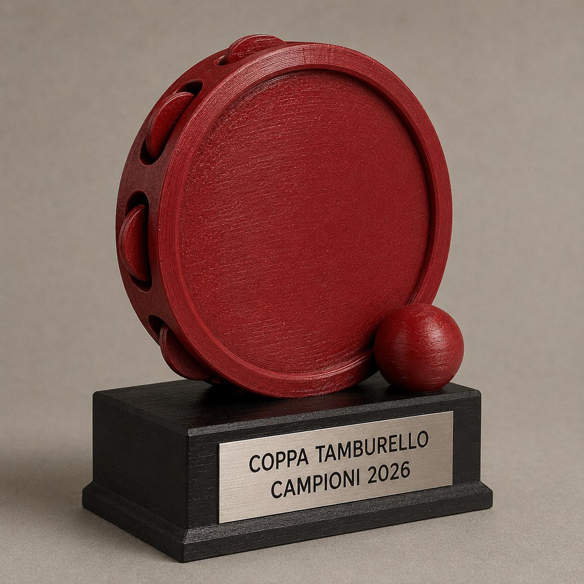 Trofeo Tamburello Personalizzato con Palla, Premio Torneo per Club, Scuole, Squadre e Associazioni