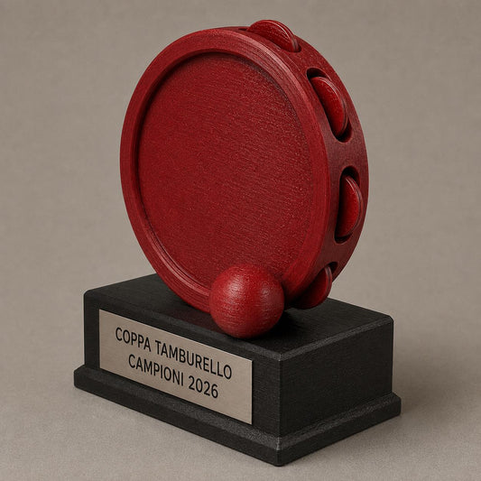 Trofeo Tamburello Personalizzato con Palla, Premio Torneo per Club, Scuole, Squadre e Associazioni
