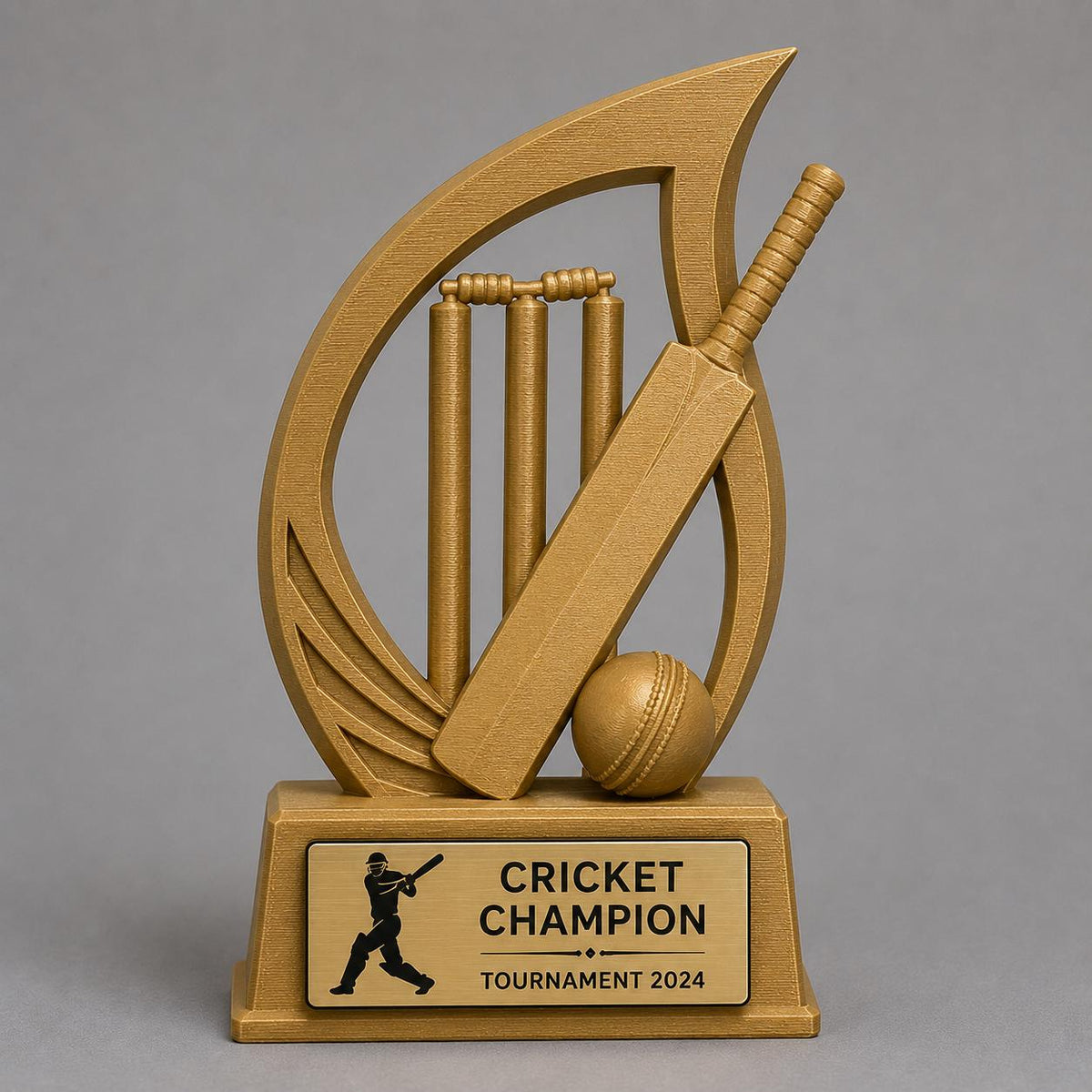 Trofeo Personalizzato in Stampa 3D, Premio cricket con Targhetta Oro, Riconoscimento Moderno cricket championship