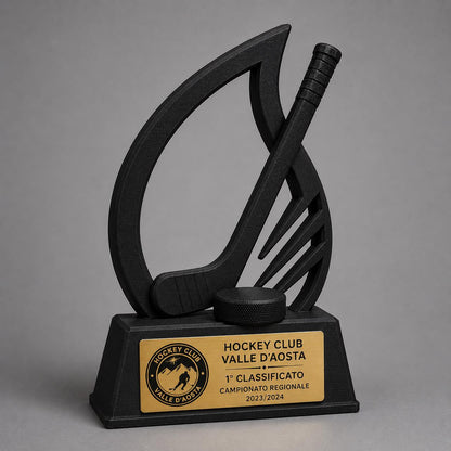 Trofeo Personalizzato in Stampa 3D, Premio hockeycon Targhetta Oro spazzolato abs, Riconoscimento Moderno cricket championship