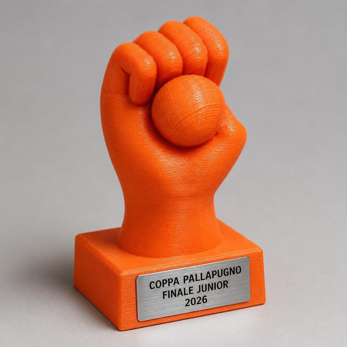 Trofeo Pallapugno Personalizzato con Mano e Pallina, Premio Torneo per Club, Scuole e Squadre