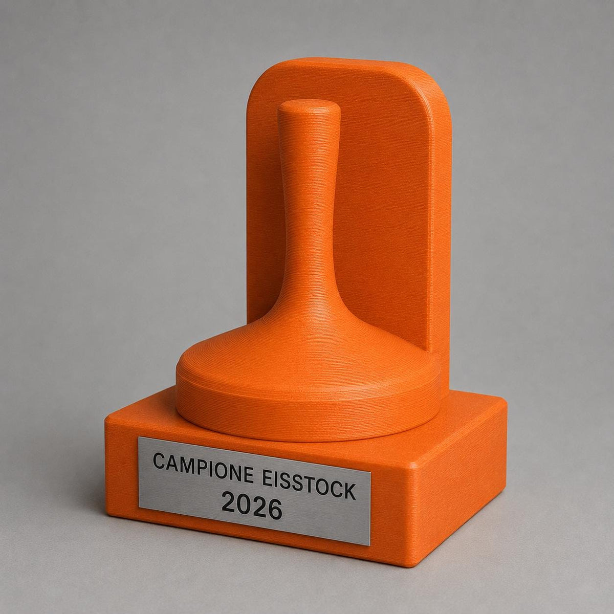 Trofeo Eisstock Personalizzato, Premio Ice Stock Sport per Tornei, Club e Gare su Ghiaccio con Targhetta Incisa