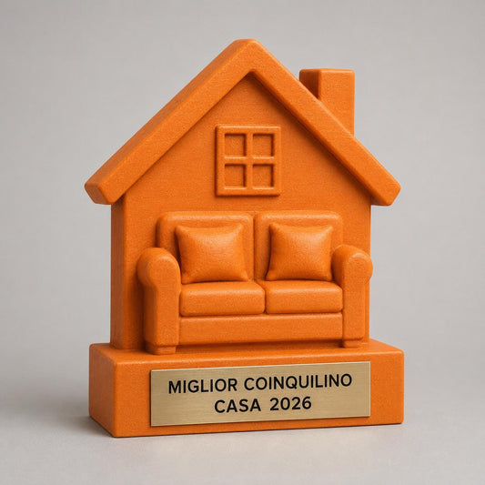Trofeo Miglior Coinquilino Personalizzato, Regalo Divertente per Casa, Compleanno, Amico, Amica o Nuova Convivenza