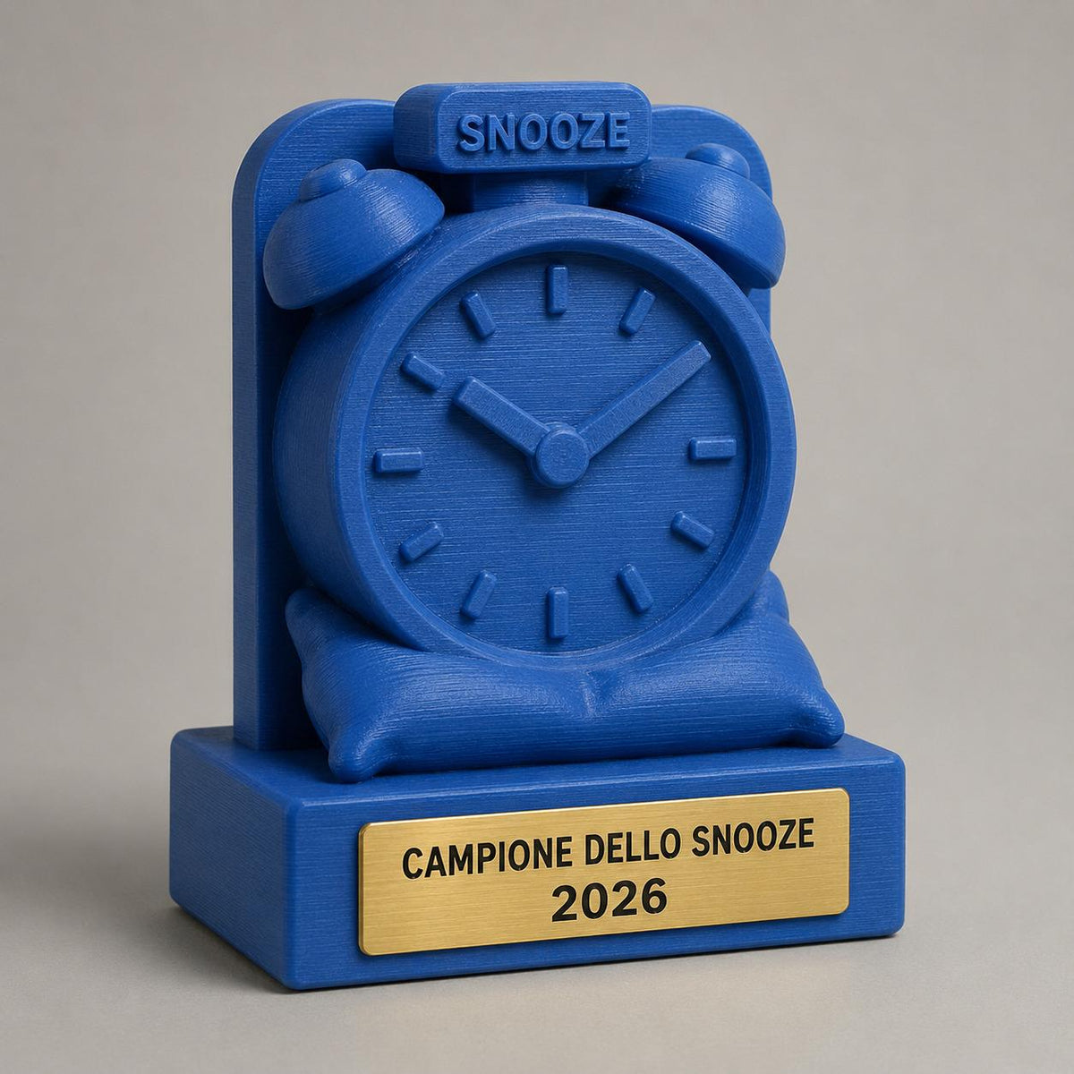 Trofeo Campione dello Snooze Personalizzato, Regalo Divertente per Dormiglione, Compleanno, Amico o Collega