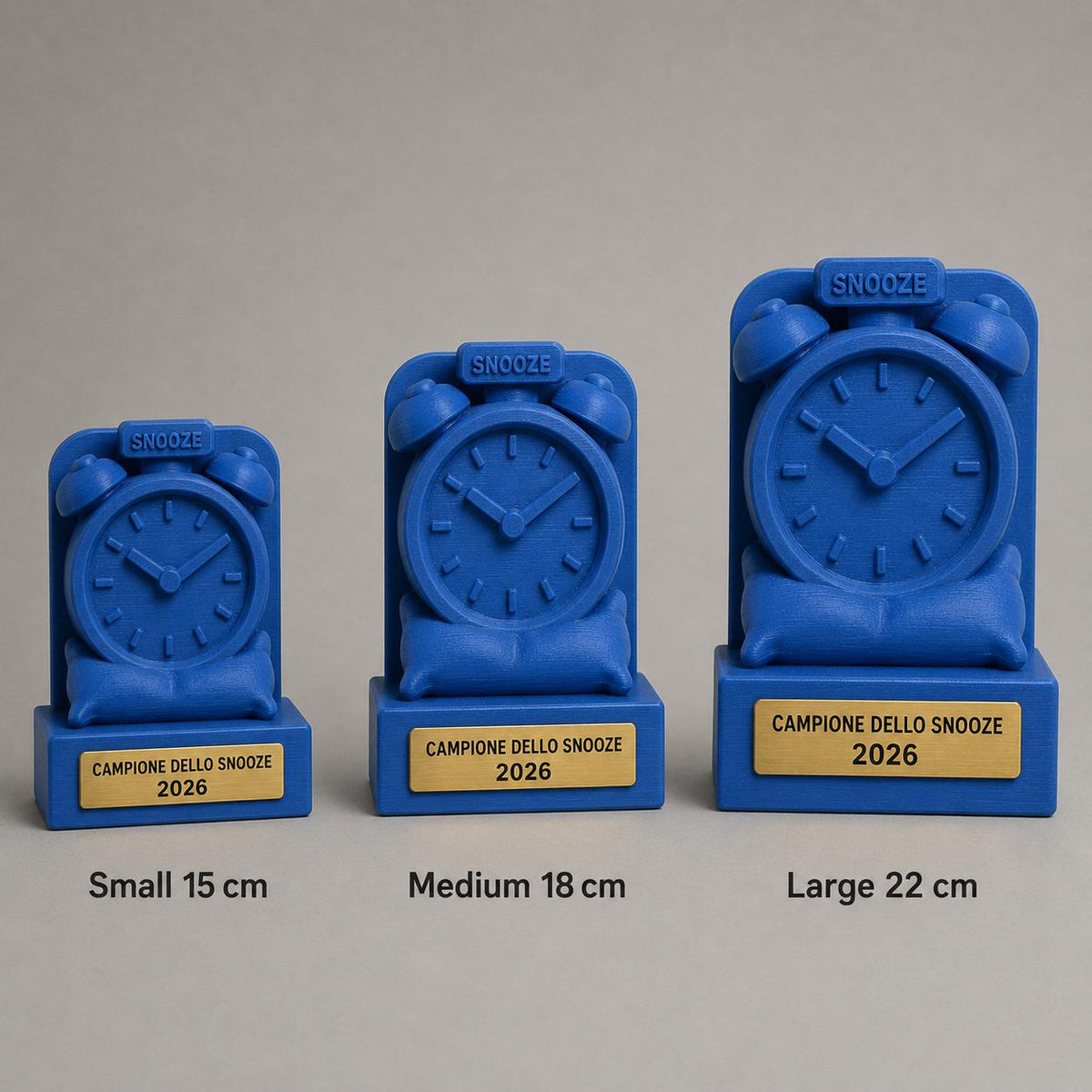 Trofeo Campione dello Snooze Personalizzato, Regalo Divertente per Dormiglione, Compleanno, Amico o Collega