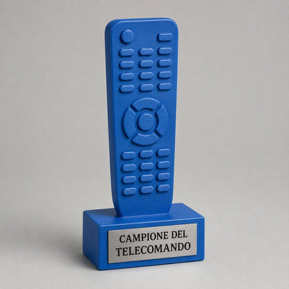 Trofeo Campione del Telecomando Personalizzato, Regalo Divertente per Compleanno, Papà, Nonno, Amico o Collega