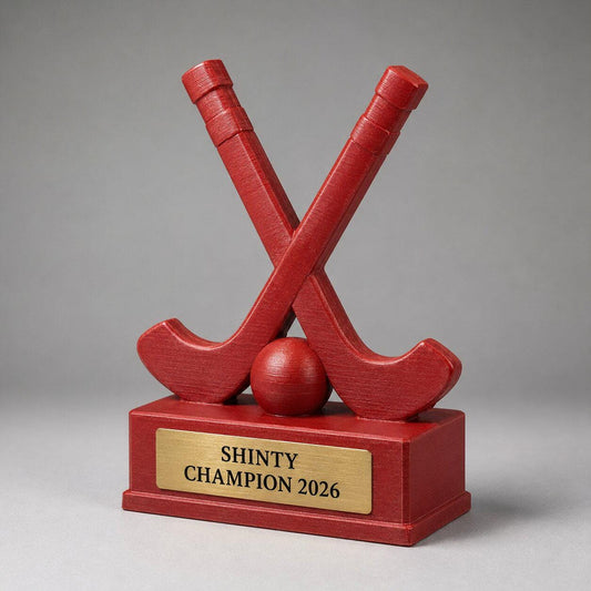 Trofeo Shinty Personalizzato, Premio Sportivo per Tornei, Club e Squadre con Targhetta Incisa
