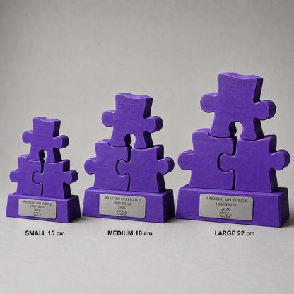 Trofeo Maestro dei Puzzle Personalizzato, Regalo Divertente per Amico, Famiglia, Collega o Puzzle Lover