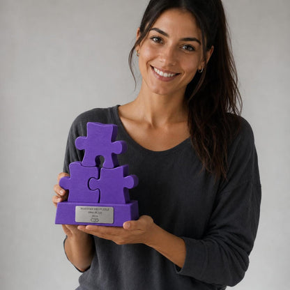 Trofeo Maestro dei Puzzle Personalizzato, Regalo Divertente per Amico, Famiglia, Collega o Puzzle Lover