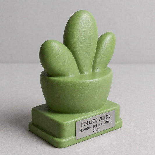 Trofeo Pollice Verde Personalizzato, Regalo Divertente per Giardinieri, Amici, Mamma, Nonna e Appassionati di Piante