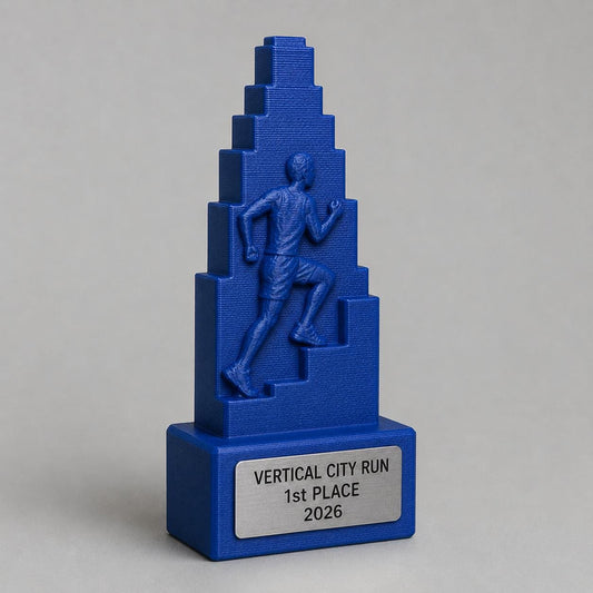 Trofeo Tower Running Personalizzato, Premio Sportivo per Gare Verticali, Club, Scuole e Associazioni