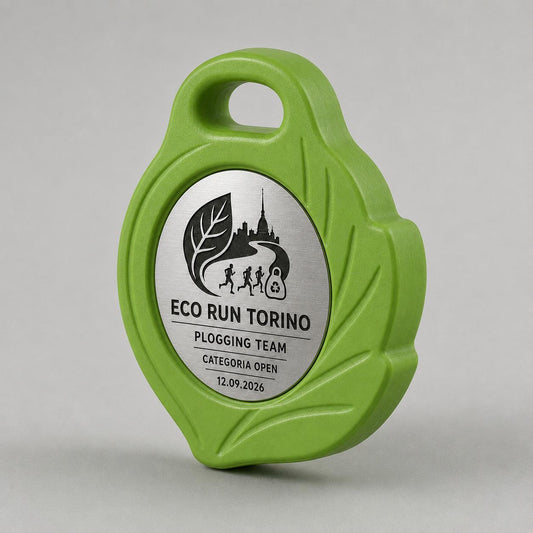 Set da 10 Medaglie Plogging Tutte Uguali, Ordine minimo: 10 Medaglie Tutte Uguali, Premio Eco Run Personalizzato